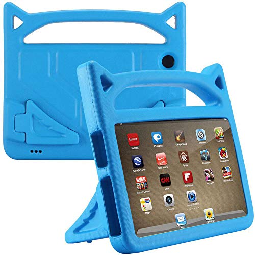 Hülle für Amazon Fire HD 8 Tablet (7th & 8th Generation – 2017 & 2018 Modell) - Colorful - Eva Stoßfeste Schutzhülle Tragbar für Kinder mit Standfunktion für Amazon Fire HD 8 2018/2017 (Blau) von Colorful Handyhülle