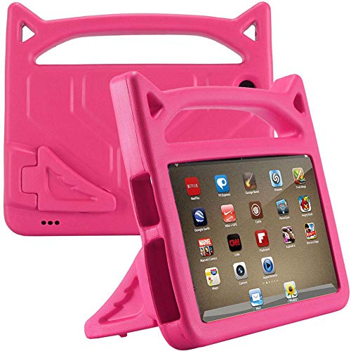 Hülle für Amazon Fire HD 8 Tablet (7th & 8th Generation – 2017 & 2018 Modell) - Colorful - Eva Stoßfeste Schutzhülle Tragbar für Kinder mit Standfunktion für Amazon Fire HD 8 2018/2017 (Hotpink) von Colorful Handyhülle