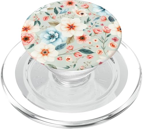 Rustikale Aquarell-Blumen, ästhetisches Retro-Design PopSockets PopGrip für MagSafe von Colorful Shabby Delicate Flowers Retro Aesthetic