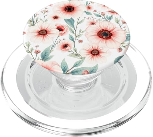 Weiche, ästhetische Aquarellblumen, Retro, botanisch PopSockets PopGrip für MagSafe von Colorful Shabby Delicate Flowers Retro Aesthetic