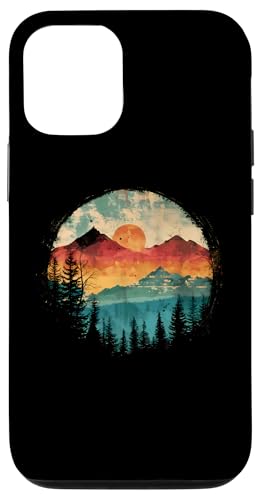 Hülle für iPhone 14 Colorful Sunset Mountain Lake Vintage 80s 90s von Colorful Sunset Mountain Lake Shop