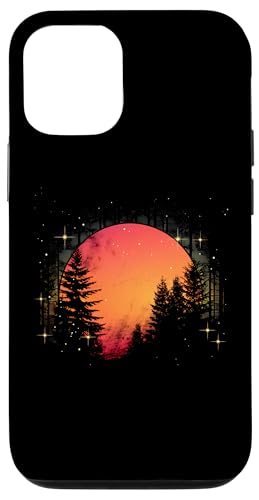 Hülle für iPhone 14 Pro Colorful Sunset Tree Forest Vintage 80s 90s von Colorful Sunset Mountain Lake Shop