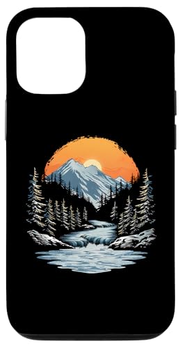 Hülle für iPhone 15 Pro Colorful Sunset Mountain Lake Vintage 80s 90s von Colorful Sunset Mountain Lake Shop