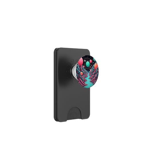 Bunt, lebendig, Weltraum, Planeten, Pop-Art PopSockets PopWallet für MagSafe von Colorful art