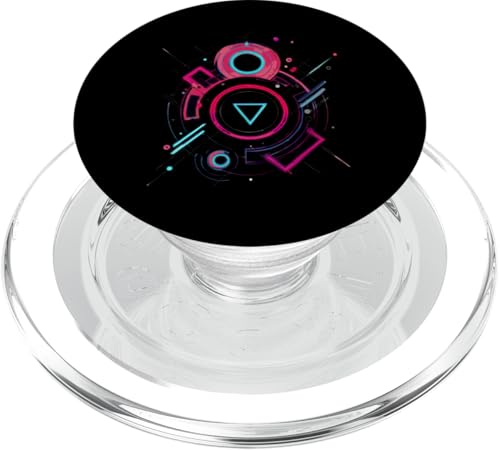 Buntes, lebendiges, geometrisches Design PopSockets PopGrip für MagSafe von Colorful art