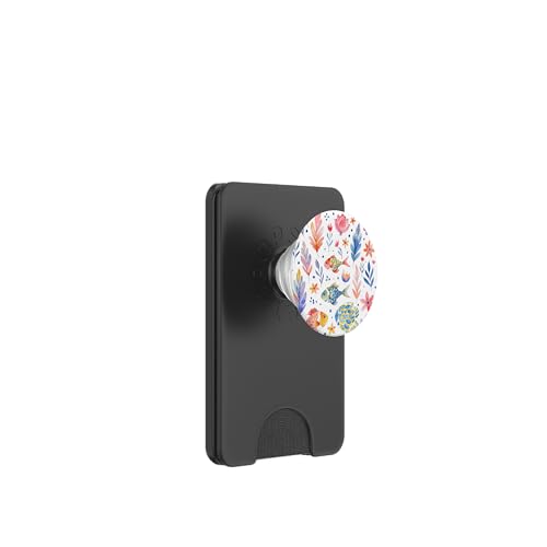 Meer, Fisch, Sommer, Pflanzen, Blumenkunst PopSockets PopWallet für MagSafe von Colorful art