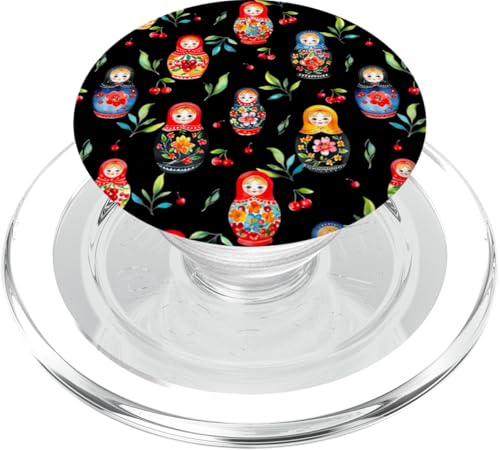 Russische Puppen, Nistpuppen, Matroschka-Kunst PopSockets PopGrip für MagSafe von Colorful art