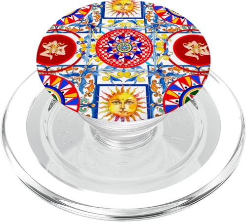 Sommer Sizilianische Carretto Trinacria Sun Art PopSockets PopGrip für MagSafe von Colorful art