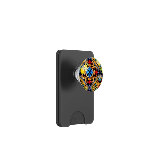 Sommer Zitrone mediterraner Stil Barock Kunst PopSockets PopWallet für MagSafe von Colorful art