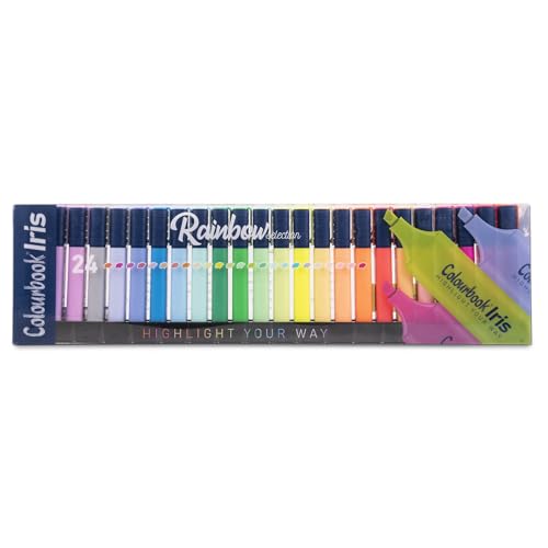 Colourbook Iris Textmarker Rainbow Selection, 24 Stück von Colourbook