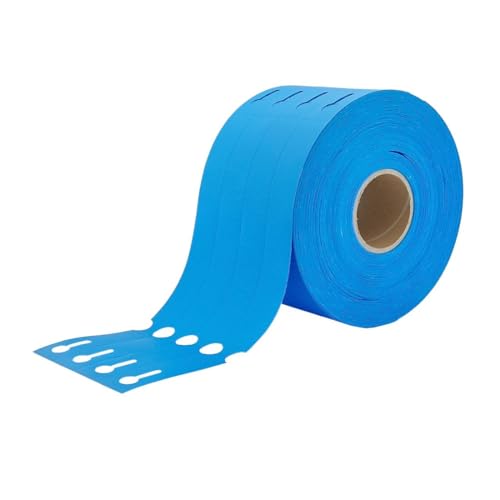 CombiCraft Schlaufenetiketten Blau - HDPE, 150 Mikron - 4000 Stück - 160x17mm für Thermo-Transfer-Drucker - ISEGA zertifiziert von CombiCraft