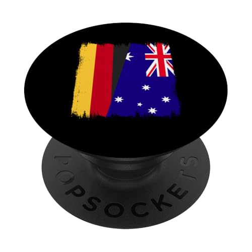 Deutschland Australien Halbflagge deutsche australische Wurzeln PopSockets Klebender PopGrip von Commonwealth Of Australia Flag Design Love Straya