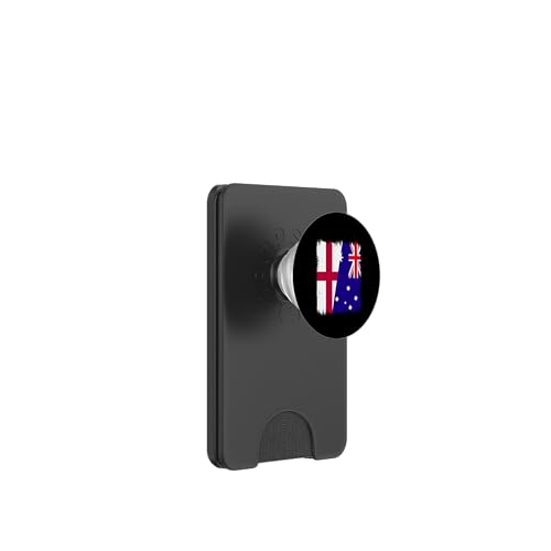 England, Australien, halbe Flagge, englische australische Wurzeln PopSockets PopWallet für MagSafe von Commonwealth Of Australia Flag Design Love Straya