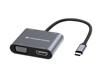 Conceptronic DONN16G Kabelgebunden USB 3.2 Gen 1 (3.1 Gen 1) Type-C Grau von Conceptronic