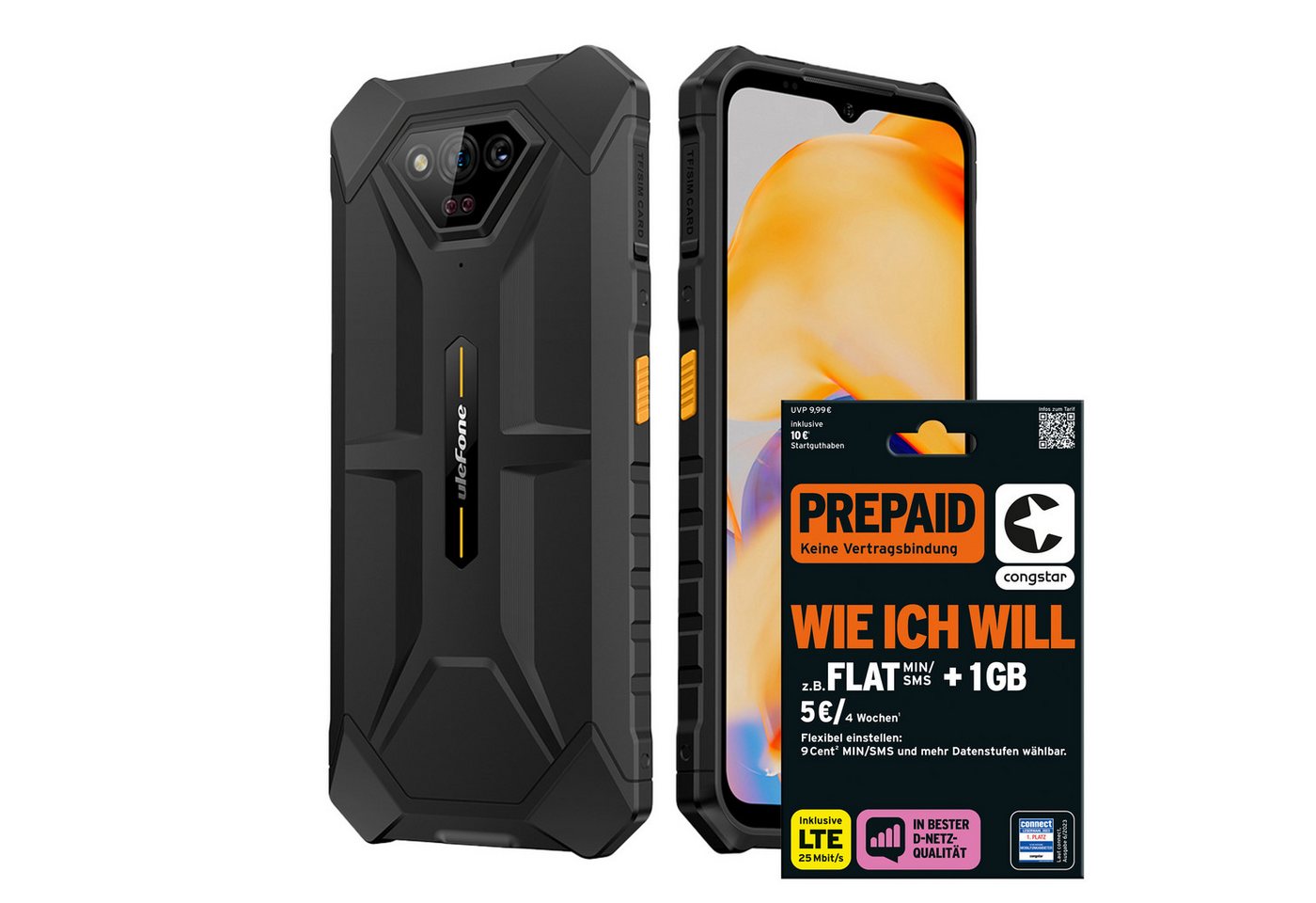 Congstar Prepaid "wie ich will" + Ulefone Armor X13 Prepaidkarte von Congstar