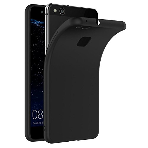 Conie CTPU10667 Classic TPU Kompatibel mit Huawei P10 Lite, Hülle Backcover Silikon Schutzhülle Basic Design TPU Anti Rutsch Rückschale für P10 Lite Handyhülle Schwarz von Conie