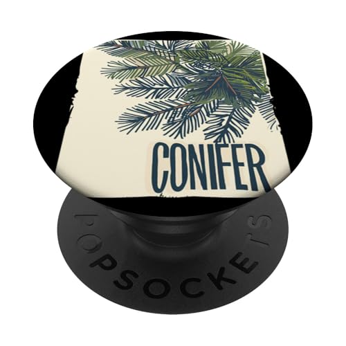 Hübscher Nadelzweig PopSockets Klebender PopGrip von Conifer and Forest Costume