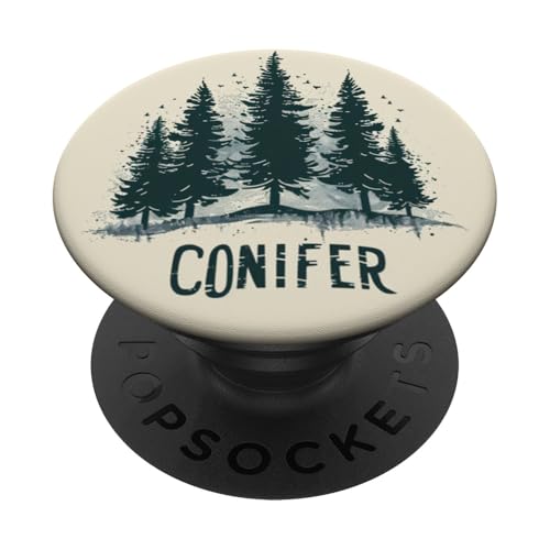 Schöner Nadelwald für Natur- und Baumliebhaber PopSockets Klebender PopGrip von Conifer and Forest Costume