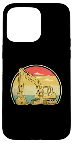 Hülle für iPhone 15 Pro Max Retro Bagger Betreiber Bau Bagger von Construction Excavator Operator Gifts