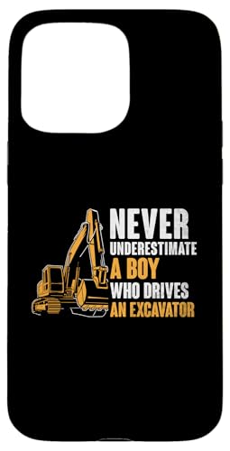 Hülle für iPhone 15 Pro Max Unterschätzen Sie niemals einen Jungen, der einen Bagger fährt von Construction Excavator Operator Gifts