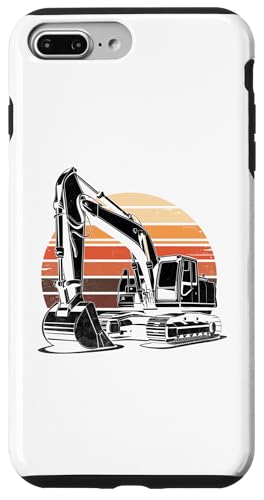 Hülle für iPhone 7 Plus/8 Plus Retro Sunset Bagger Baubetreiber Bagger von Construction Excavator Operator Gifts