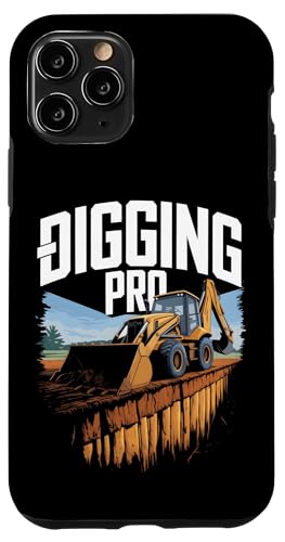 Hülle für iPhone 11 Pro Baggerbetreiber Bauarbeiter Bagger Liebhaber Kunst von Construction Heavy Machinery Backhoe Driver Tees