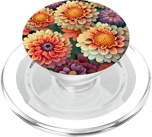 Farbenfrohe zeitgenössische Blumenmuster PopSockets PopGrip für MagSafe von Contemporary Flowers Art by PetaliD'Arte