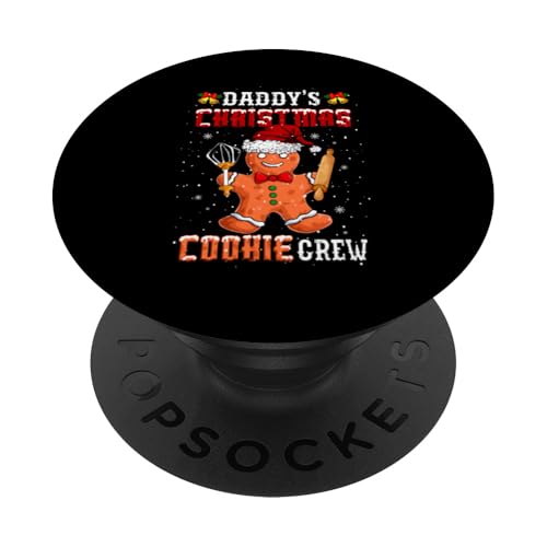 Daddy's Christmas Cookie Crew Lustiger Weihnachtsmann Lebkuchen PopSockets mit austauschbarem PopGrip von Cookie Christmas Costume