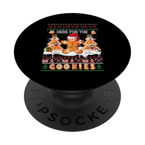 Here For The Cookies Xmas Sweater Santa Gingerbread Baker PopSockets mit austauschbarem PopGrip von Cookie Christmas Costume