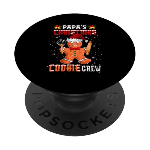 Papa's Christmas Cookie Crew Lustiger Weihnachtsmann Lebkuchen PopSockets mit austauschbarem PopGrip von Cookie Christmas Costume