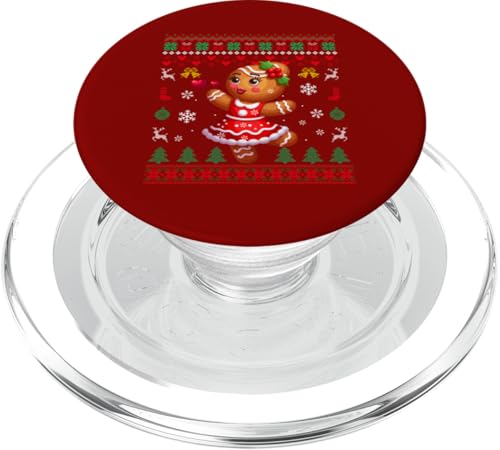 Süßer Lebkuchenblumen-Damen-Pullover für Weihnachten, Pärchen, Bäcker PopSockets PopGrip für MagSafe von Cookie Christmas Costume