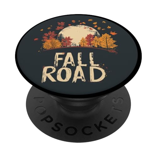 Rote bunte Bäume in der Herbstsaison für Herbst-Straßenliebhaber PopSockets Klebender PopGrip von Cool Autumn Road