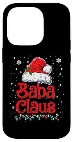 Hülle für iPhone 14 Pro Cooler Baba Claus mit Nikolausmütze Weihnachtsbeleuchtung Jungen Herren von Cool Baba Claus With Santa Hat Gifts