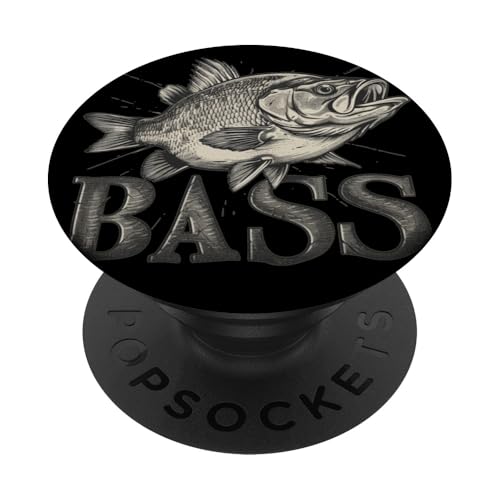 Big Bass Kostüm für Angler PopSockets Klebender PopGrip von Cool Bass Fish Outfit