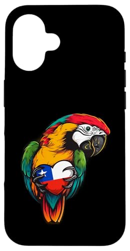 Chilenische Flagge Herz Papagei Chilenischer Stolz chilenische Wurzeln Hülle für iPhone 16 von Cool Chilean Roots Chile