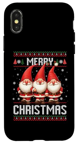 Hülle für iPhone X/XS Gnome Friends Ugly Christmas Snow Xmas Jungen Mädchen Kinder von Cool Christmas Party Friends