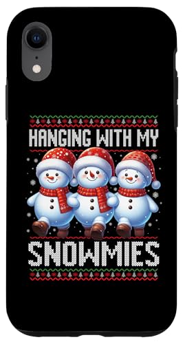 Hülle für iPhone XR Hanging With My Snowmies hässliche Weihnachtsfeier von Cool Christmas Party Friends