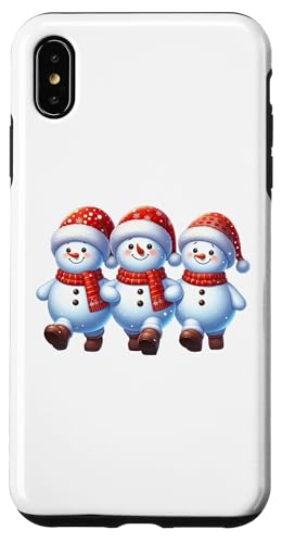 Hülle für iPhone XS Max Schneemänner Freunde Weihnachtsmannmütze Weihnachten Party Xmas Schneemann Liebhaber von Cool Christmas Party Friends