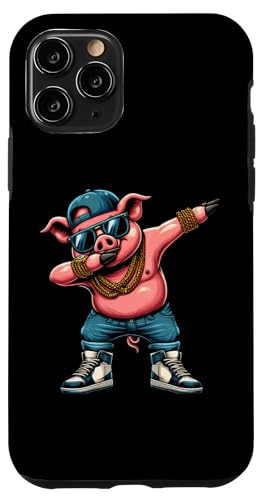 Hülle für iPhone 11 Pro Dabbing Pig Funny Pig Dab Dance Jungen Mädchen Kinder von Cool Dabbing Animals