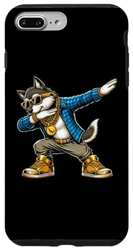 Hülle für iPhone 7 Plus/8 Plus Dabbing Wolf Funny Wolf Dab Dance Jungen Mädchen Kinder von Cool Dabbing Animals