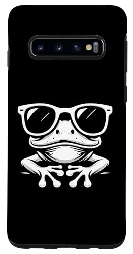 Hülle für Galaxy S10 Niedlicher stilvoller cooler Frosch mit Sonnenbrille von Cool Design For Animals lovers