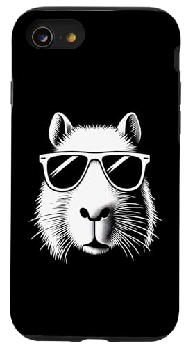 Hülle für iPhone SE (2020) / 7 / 8 Niedliche, stylische, coole Capybara mit Sonnenbrille von Cool Design For Animals lovers
