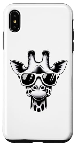 Hülle für iPhone XS Max Niedliche, stilvolle coole Giraffe mit Sonnenbrille von Cool Design For Animals lovers