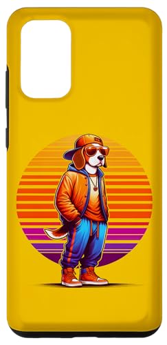 Hülle für Galaxy S20+ Cooler Beagle-Hund, moderner urbaner Stil, Retrografik bei Sonnenuntergang von Cool Dogs Modern Urban Style Sunset Retro Art