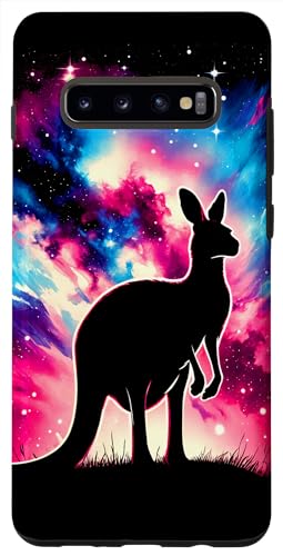 Hülle für Galaxy S10+ Coole kosmische Känguru-Galaxie-Grafik Weltraumkunst von Cool Galaxy Space Animals Art Store