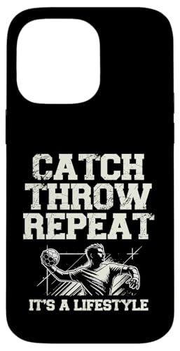 Catch Throw Repeat. Es ist ein Lifestyle-Handballsport Hülle für iPhone 14 Pro Max von Cool Handball Sports For Handball Players