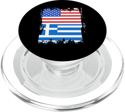 Griechenland Flagge Griechischer Stolz Amerika USA Griechische Wurzeln Hellenes PopSockets PopGrip für MagSafe von Cool Hellenic Roots Greece