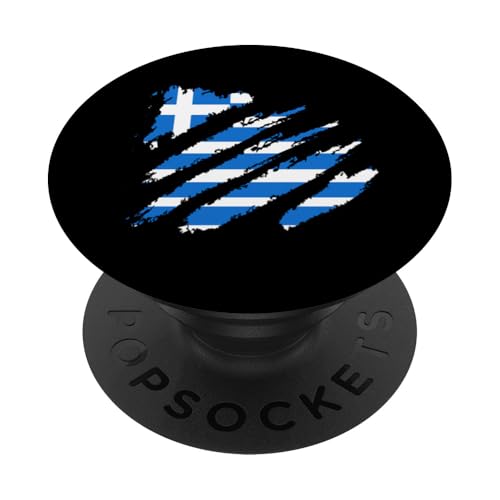 Griechenland Flagge Klaue Hellenes Griechischer Stolz Griechische Wurzeln Hellenic PopSockets Klebender PopGrip von Cool Hellenic Roots Greece