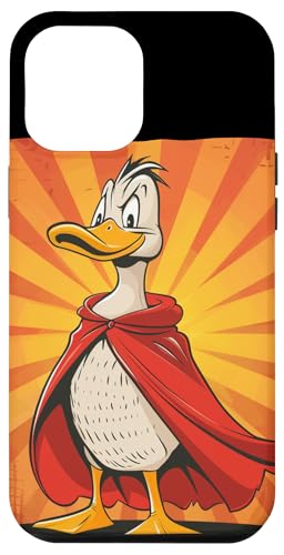 Hülle für iPhone 12 Pro Max Gut aussehende Ente im Superhelden-Kostüm von Cool Hero Animal with Cape