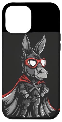 Hülle für iPhone 12 Pro Max Lustiger Esel mit Heldenumhang Kostüm für Jungen und Mädchen von Cool Hero Animal with Cape